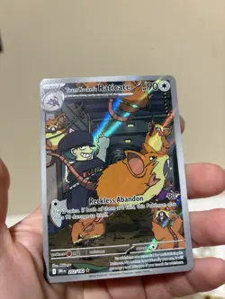 Team Rocket's Raticate 202/182 Destined Rivals Full Art 2025 Holo Pokemon Card - Image 3