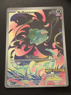 Bulbasaur 133/132 Promo Holo Rare Mega Evolution Stamped Pokemon Card TCG NM - Image 1