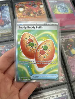 Pokemon TCG Buddy-Buddy Poffin 167/132 Mega Evolution Full Art Item Card Mint - Image 1