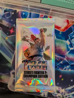 Sealed Booster Pack Street Fighter 2 Champion Edition Promo Card PSA Magazine - Image 1
