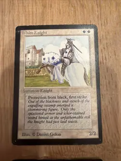 1993 MTG Magic The Gathering Beta White Knight 3X Plains - Image 2