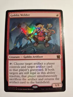 Magic MTG - Goblin Welder FOIL - Duel Decks Elves vs Inventors DOU - NM - Image 1