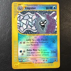 Pokemon TCG Cloyster 8/165 Expedition Base Set Reverse Holo Rare - Image 1