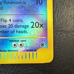 Pokemon TCG Cloyster 8/165 Expedition Base Set Reverse Holo Rare - Image 5