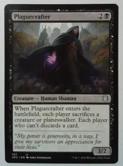 Plaguecrafter *Uncommon* Magic MtG x1 AFC Commander Forgotten Realms - Image 1