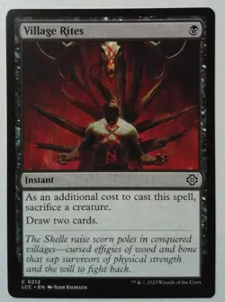 Village Rites *Common* Magic MtG x1 LCC Commander Lost Caverns - Image 1