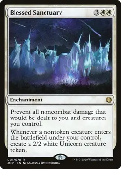 MTG Magic the Gathering Blessed Sanctuary (1/496) Jumpstart NM - Image 1