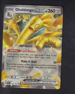Gholdengo ex 139/182 Double Rare Paradox Rift Pokemon Near Mint - Image 1