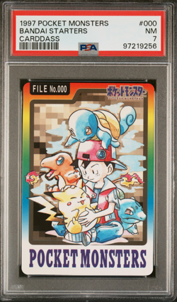 PSA 7 Pokemon Carddass Checklist Pocket Monster Pikachu Charmander Squirtle - Image 1