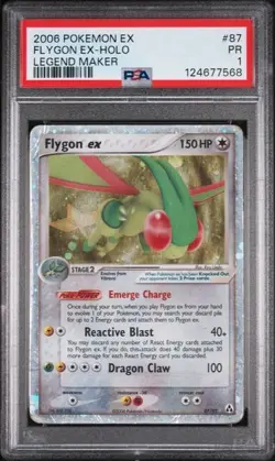 PSA 1 Flygon EX Holo #87/92 Legend Maker 2006 Pokemon PR LOW POP - Image 3