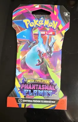 Pokemon TCG Phantasmal Flames Sleeved Booster Pack Factory Sealed - Image 1