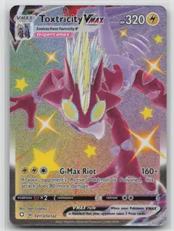 Toxtricity VMAX SV113/SV122 Holo VMAX Rare Shining Fates Shiny Vault Pokemon NM - Image 1