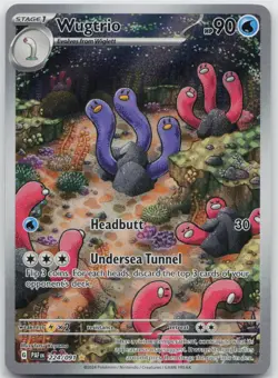 Wugtrio Illustration Rare SV: Paldean Fates 224/091 Pokemon TCG - Image 1