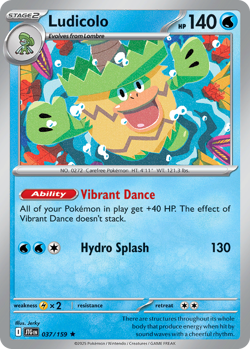 Ludicolo 037/159 R Journey Together Reverse Holo NM/M Pokemon - Image 4