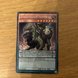 YUGIOH AMORPHAGE SLOTH SECRET RARE SHVI-EN030 1ST EDITION - Image 1