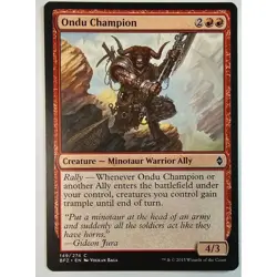 MTG Magic The Gathering Ondu Champion 149/274 BFZ Card Red Battle For Zendikar - Image 1