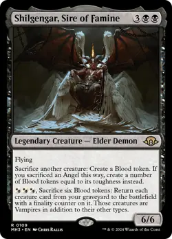 MTG Shilgengar, Sire of Famine [Modern Horizons 3] Near Mint Magic - Image 1