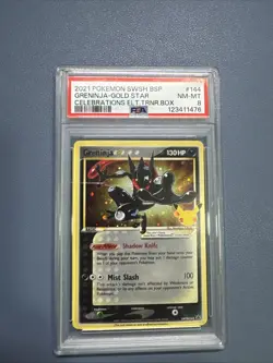 GRENINJA #144 PSA 8• 2021 Celebrations ETB Gold Star Promo Mint Pokemon - Image 1