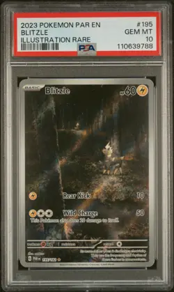 PSA 10 GEM Mint Blitzle 195/182 Illustration Rare - Pokemon Paradox Rift SV04 - Image 1
