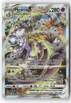MEWTWO VSTAR GG44/GG70 HOLO VSTAR RARE CROWN ZENITH GALARIAN GALLERY POKEMON NM - Image 1