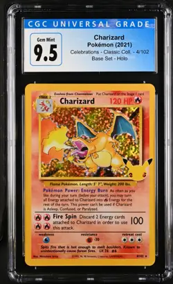 2021 Pokemon Celebrations - Classic Coll. Charizard Holo CGC 10 #4/102 - Image 1