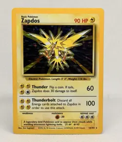 Wizards of the Coast Pokemon TCG Zapdos Base Set 16/102 Holo Rare - Image 1