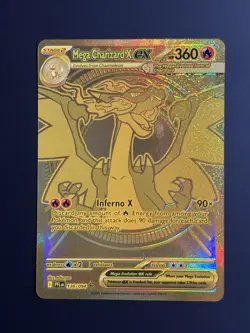 Mega Charizard X EX 130/094 Gold Hyper Rare - Phantasmal Flames Pokemon TCG - NM - Image 1