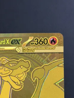 Mega Charizard X EX 130/094 Gold Hyper Rare - Phantasmal Flames Pokemon TCG - NM - Image 3