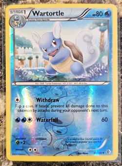 Pokemon 2012 Boundaries Crossed Wartortle 30 Rev Holo NM - Image 1