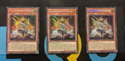 BLGG-EN017 Tellarknight Cygnian x3 Secret Rare 1st Edition YuGiOh Playset - Image 1