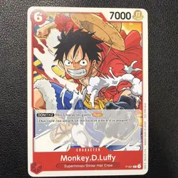 Monkey.D.Luffy P-001 Super Pre Release Participant Promo One Piece Tournament NM - Image 1
