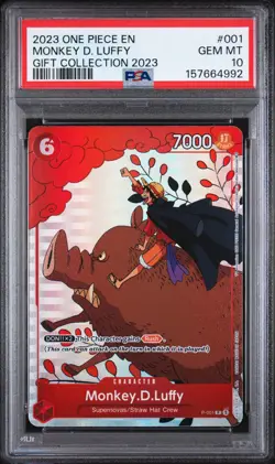 One Piece Monkey D. Luffy Gift Coll 2023 P-001 Foil PSA 10 Gem Mint - Image 1