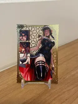 Yor Forger 071/200 - Goddess Story Custom Anime Waifu Doujin Gold Metal Card - Image 1