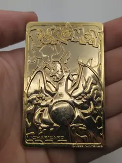 1999 Charizard Pokemon Nintendo Gold Plated Card Burger King Promo - Image 1