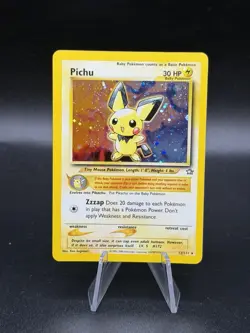Pokemon Pichu 12/111 Holo Rare Neo Genesis Pokemon Lightly Played LP GK3 - Image 1