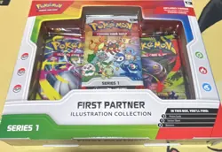 Pokemon TCG First Partner Illustration Collection Series 1 Promos + Booster - Image 1