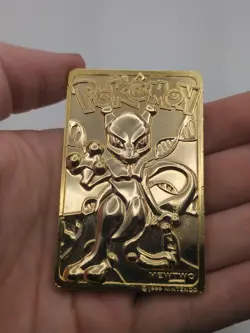 1999 MEWTWO #150 Gold Bar Card Limited Edition Burger King Gold Plated Pokemon - Image 1