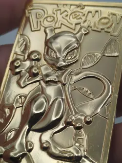 1999 MEWTWO #150 Gold Bar Card Limited Edition Burger King Gold Plated Pokemon - Image 2