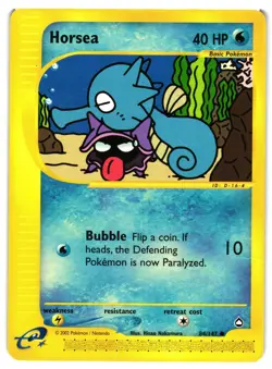 Pokemon TCG Horsea 84/147 Aquapolis E-Reader Regular MP - Image 1