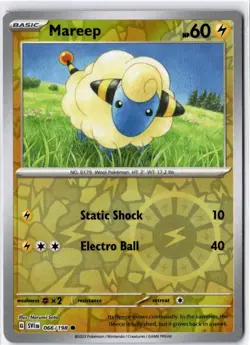 Pokemon Mareep 066/198 - Scarlet & Violet - Reverse Holo Near Mint English - Image 1
