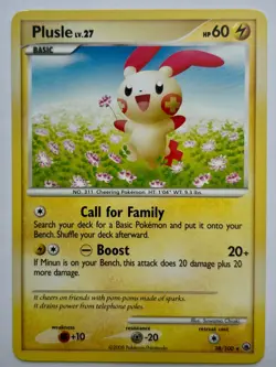 Plusle Majestic Dawn Pokemon TCG 28/100 Diamond & Pearl Rare NM CONDITION - Image 1