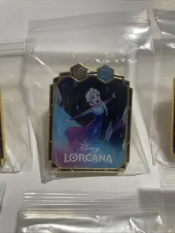 Disney Lorcana Character Pin Set of 7 Official Promo Collector Pins Sealed - Image 3