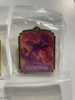 Disney Lorcana Character Pin Set of 7 Official Promo Collector Pins Sealed - Image 4