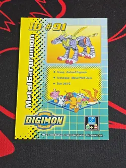 MetalGarurumon ID #91 DP 440 Digimon Card Toy Exclusive Promo Bandai 1999 - Image 2