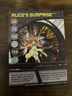 Bakugan Card - Alice’s Surprise Blue Ability McDonald’s 14/18McD 2009 - Image 1