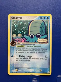 Pokemon TCG Omanyte Legend Maker 60/92 Reverse Holo Card Stamped - Image 1