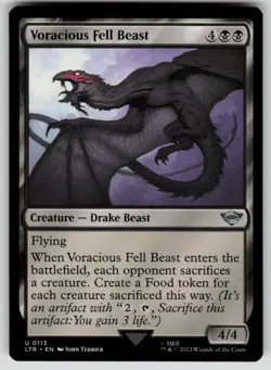 Voracious Fell Beast Universes Beyond: The Lord of the Rings 113 MTG NM - Image 1