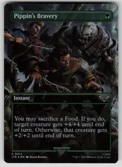 Pippin's Bravery (Borderless) Foil The Lord of the Rings 414 MTG NM - Image 1