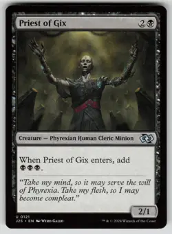 Priest of Gix Uncommon Foundations Jumpstart 121 Magic: The Gathering NM - Image 1