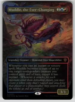 Muddle, the Ever-Changing (Borderless) Foil Secrets of Strixhaven 5 MTG NM - Image 1